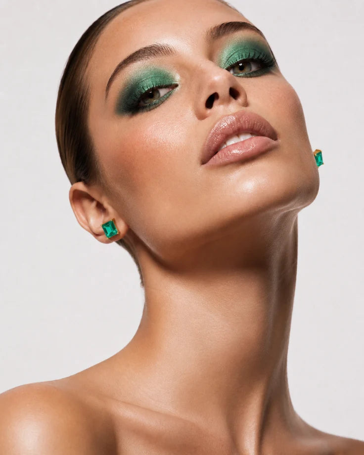 Brincos Feminino Tsavo - Banhado a Ouro 24k com Zircônia Verde