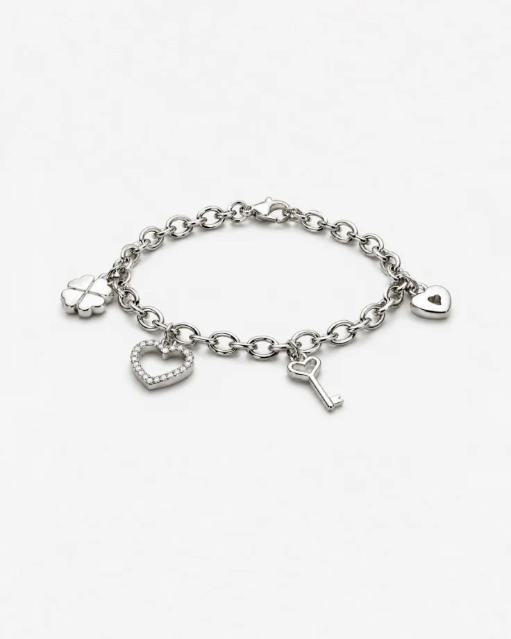 Pulseira Feminina - Lunara Banhada a Ouro Branco