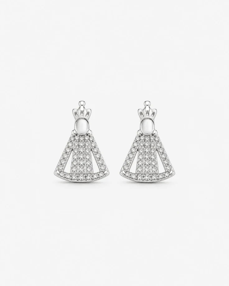 Brincos Véu Celestial - em Prata 925 com Zircônia