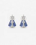 Brincos Femininos Atlântida - em Prata 925 com Zircônia Azul