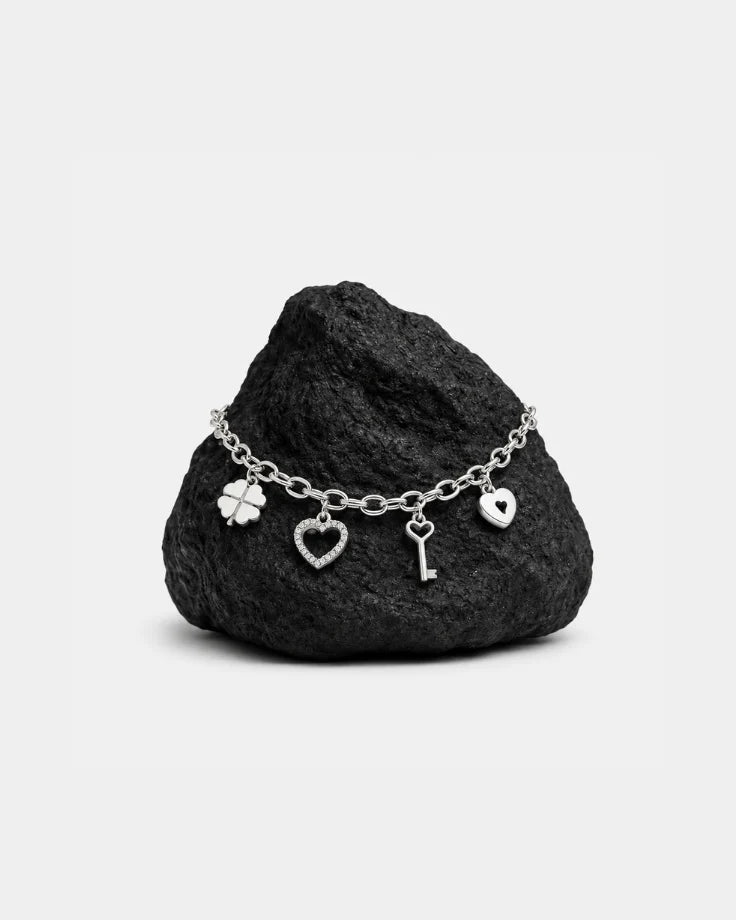 Pulseira Feminina - Lunara Banhada a Ouro Branco