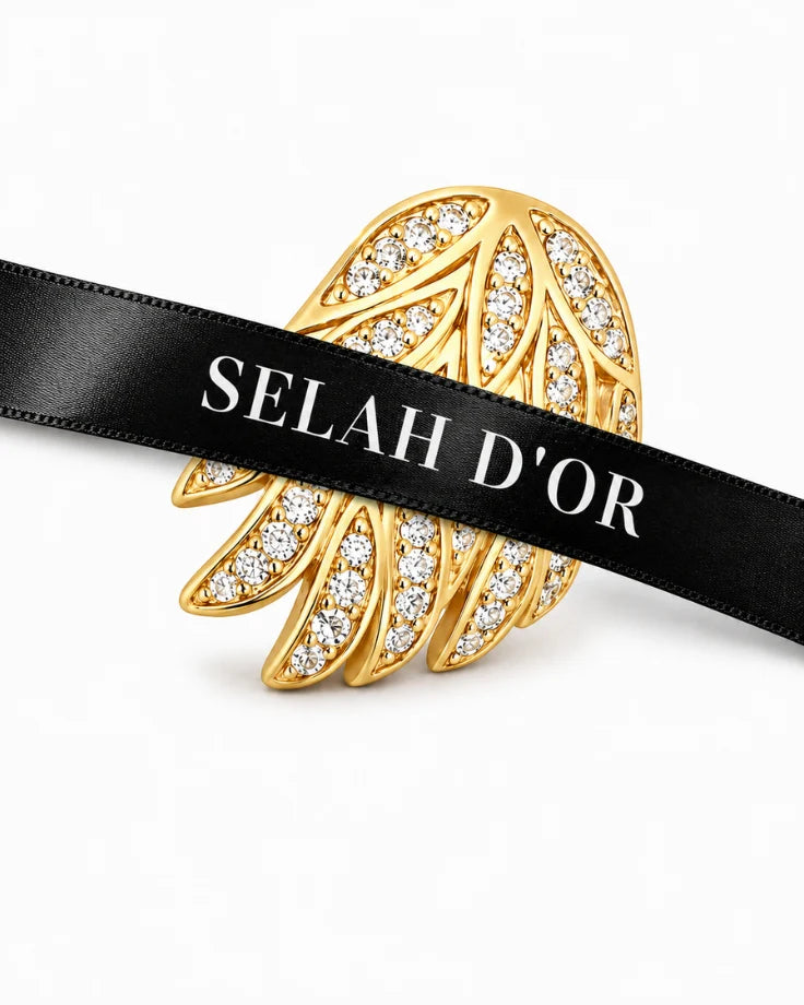 Brincos Asa de Serafim - Banhado em Ouro 24k