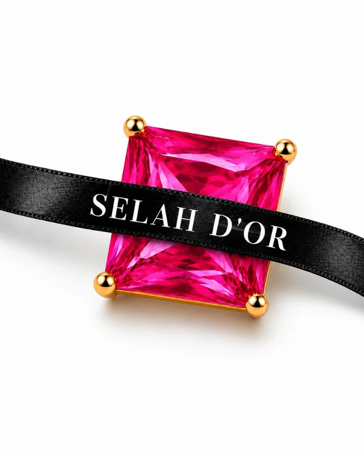 Brincos Socotra - Banhada a Ouro 24k com Zircônia Rosa
