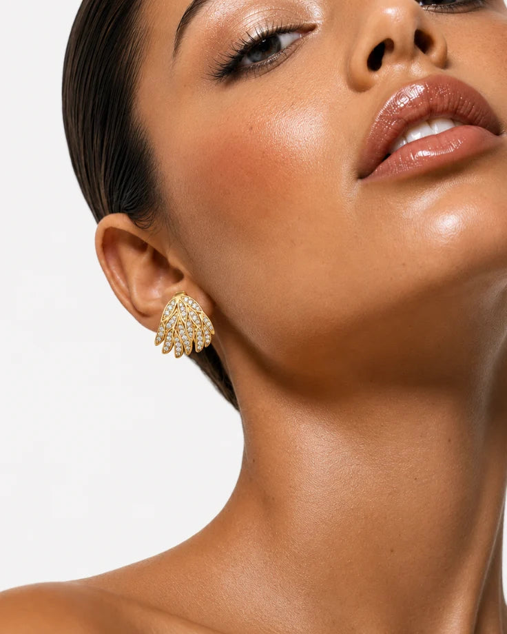 Brincos Asa de Serafim - Banhado em Ouro 24k