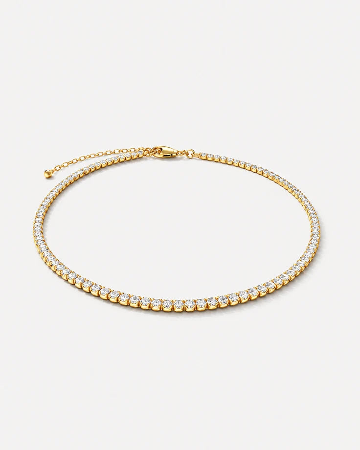 Colar Riviera Banhado em Ouro 24k