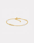 Pulseira Feminina Banhada em Ouro 24k - Roscida com Pérolas e Zircônia