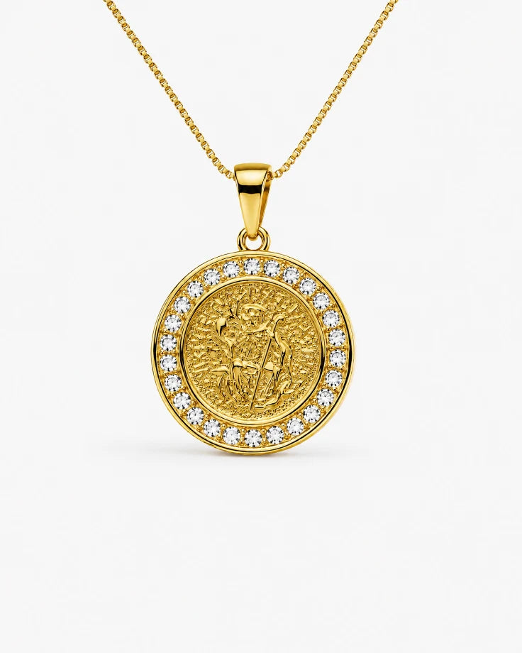 Colar Feminino - São Miguel Banhado em Ouro 24k