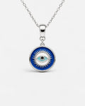 Colar Feminino - Olho Grego Nazariel Banhado a Ouro Branco 24k