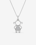 Colar Feminino - Perséfone Mãe e Filha em Prata 925 com Zircônia