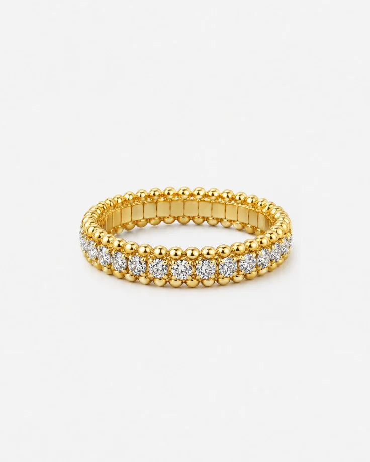 Anel Feminino Selah Banhado em Ouro 24k com Zircônia