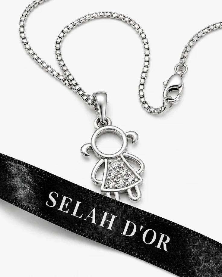 Colar Feminino - Perséfone Mãe e Filha em Prata 925 com Zircônia