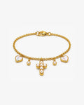 Pulseira Feminina - Margarita Banhada em Ouro 24k com Pérolas