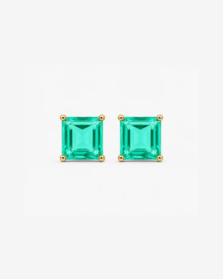 Brincos Feminino Tsavo - Banhado a Ouro 24k com Zircônia Verde