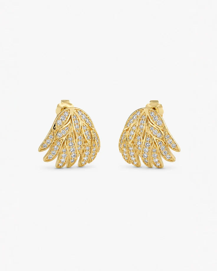 Brincos Asa de Serafim - Banhado em Ouro 24k