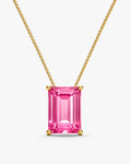 Colar Feminino Rhodon Rosa Banhado a Ouro 24k