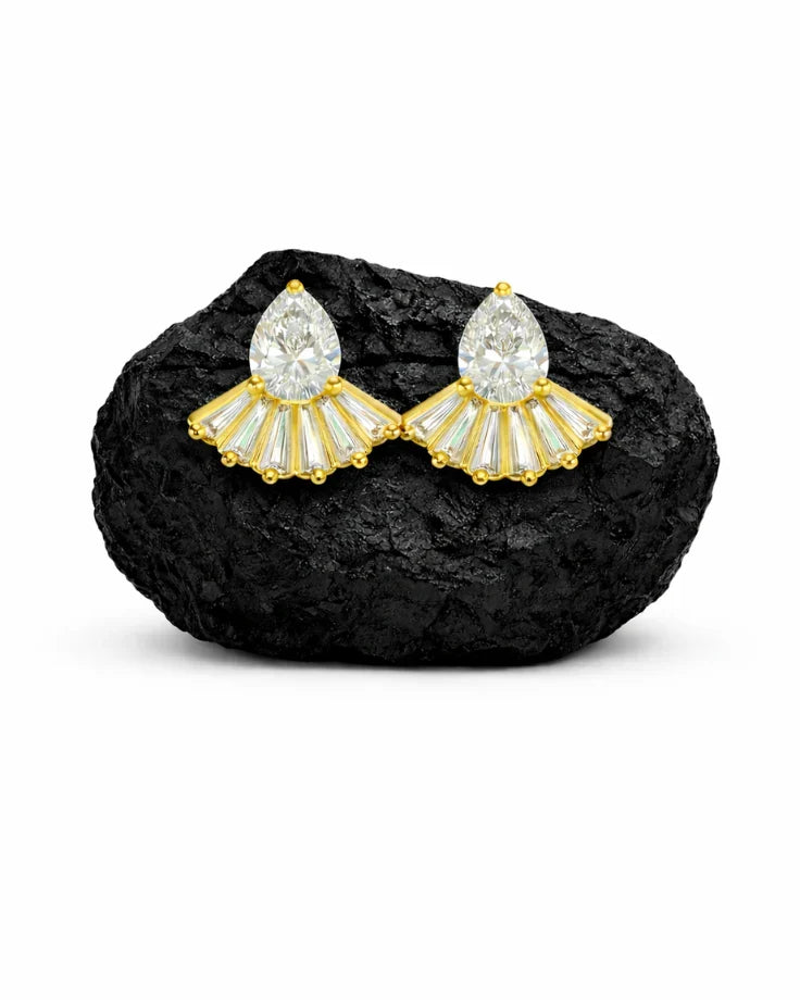 Brincos Femininos Alarivelle — Banhado a Ouro 24k com Zircônia