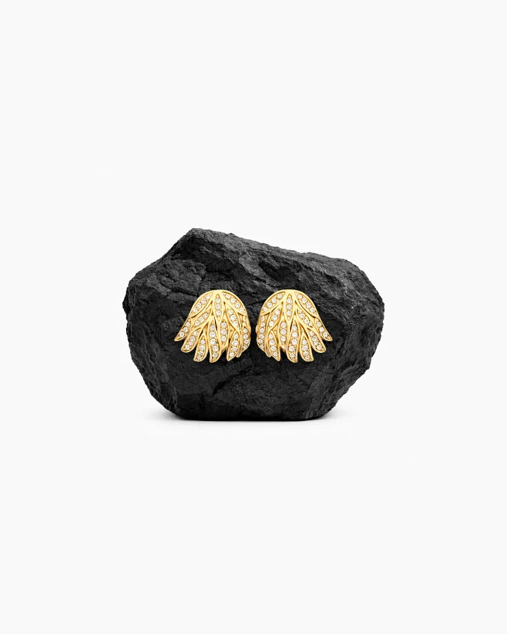 Brincos Asa de Serafim - Banhado em Ouro 24k