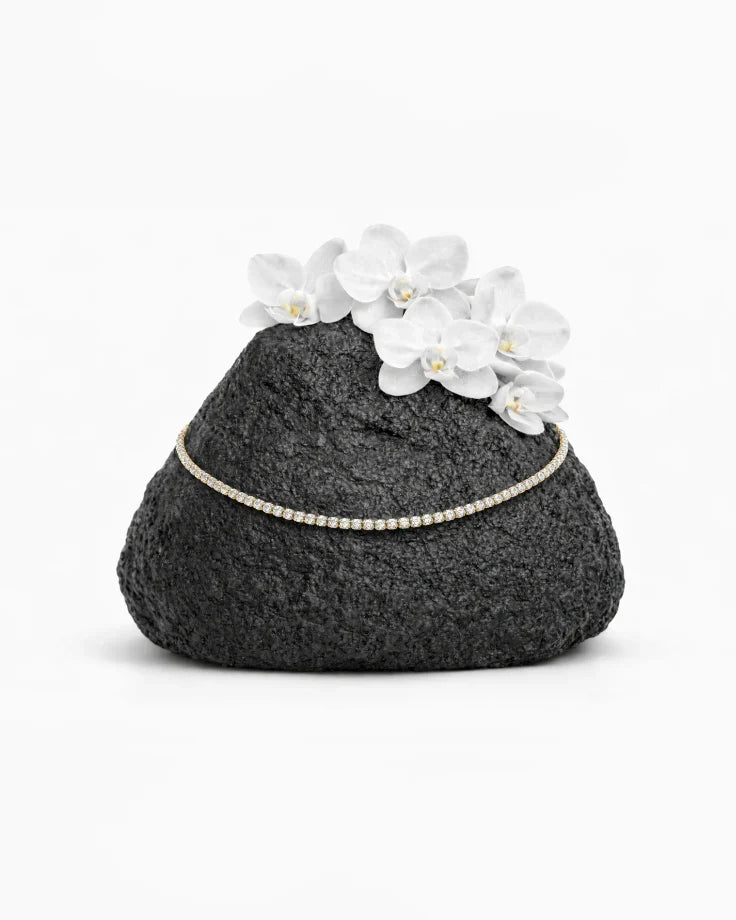 Colar Riviera Banhado em Ouro 24k
